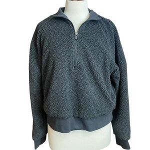 Fabletics Dream Polar Fleece Pullover in dark gray medium